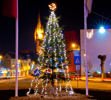 Iluminat decorativ Turda, instalație luminoasă festivă 9 din 19